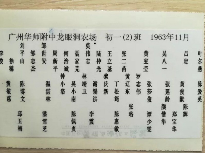 文件:华附66届初一2班时在龙洞农场的照片的名单.jpg